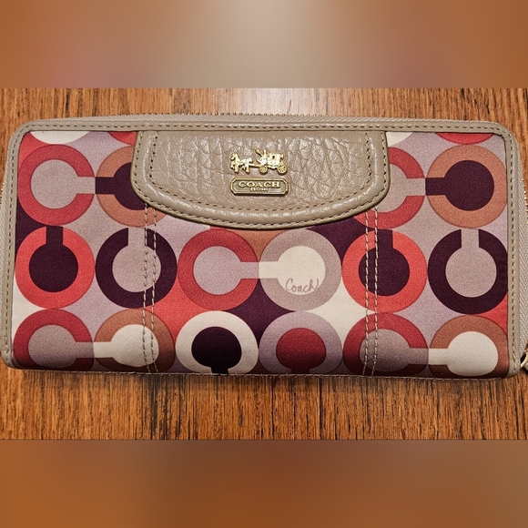 Coach Handbags - Coach Op Art Zip Around Wallet